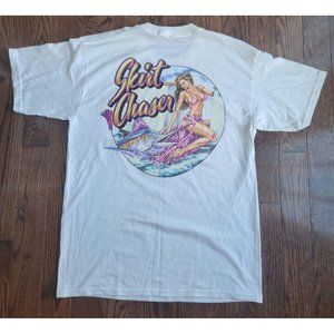 Fish Head Gear T-shirt Men's Short Sleeve White Sz L Angler Clothing Fisherman